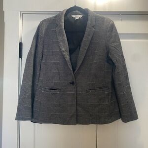 Old Navy Women's Black and White Checkered Blazer